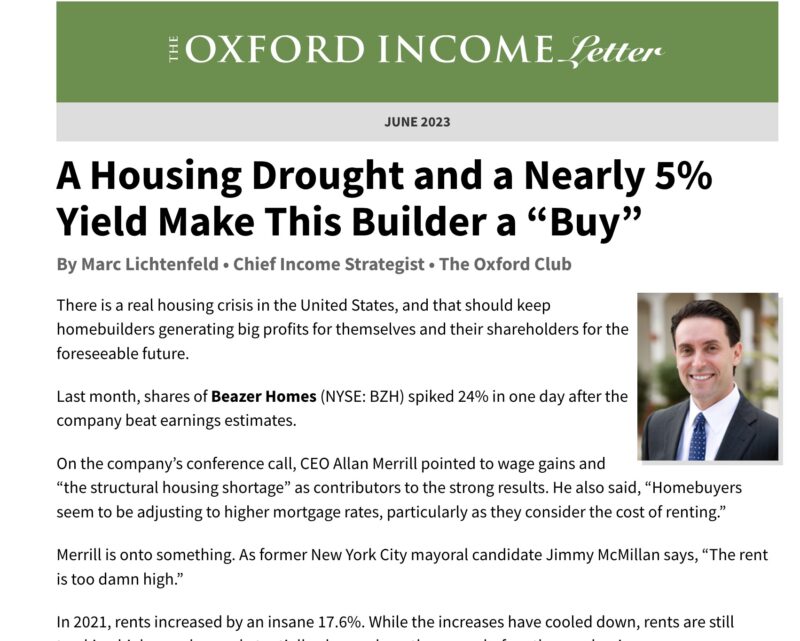 Oxford Income Letter Monthly Issue