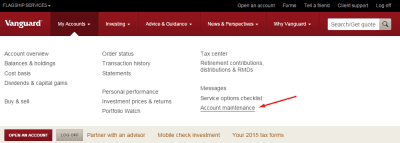 vanguard-account-maintenance